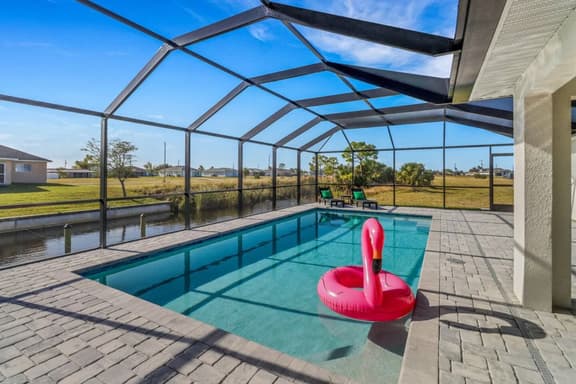 Oasis W/ Heated Salt Water Pool & Private Pier! Great for 2 Families!