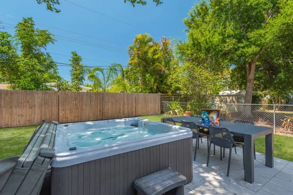 HotTub Retreat w/ Big Private Fenced Yard by Beach